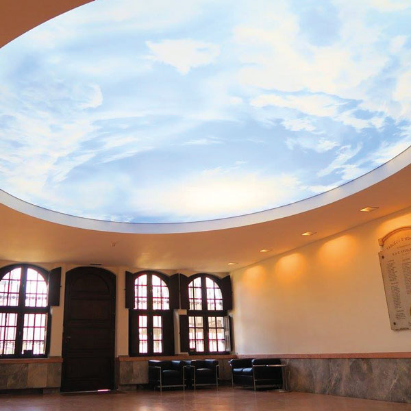 Vivalyte dynamic lightbox ceiling with animated sky for interior design