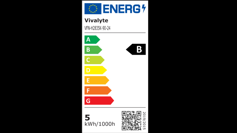vivalyte led bubl energy class BVFN-H2835K-90-24