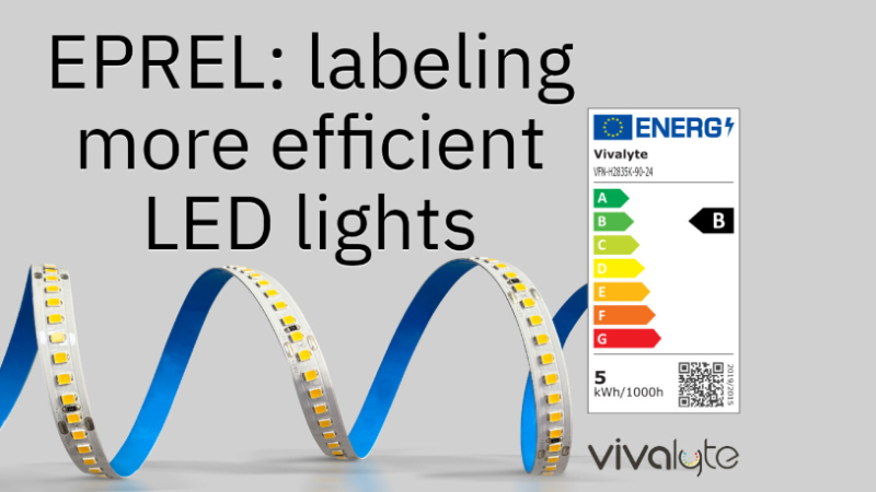 EPREL - labelling efficent led lights Vivalyte Products B class