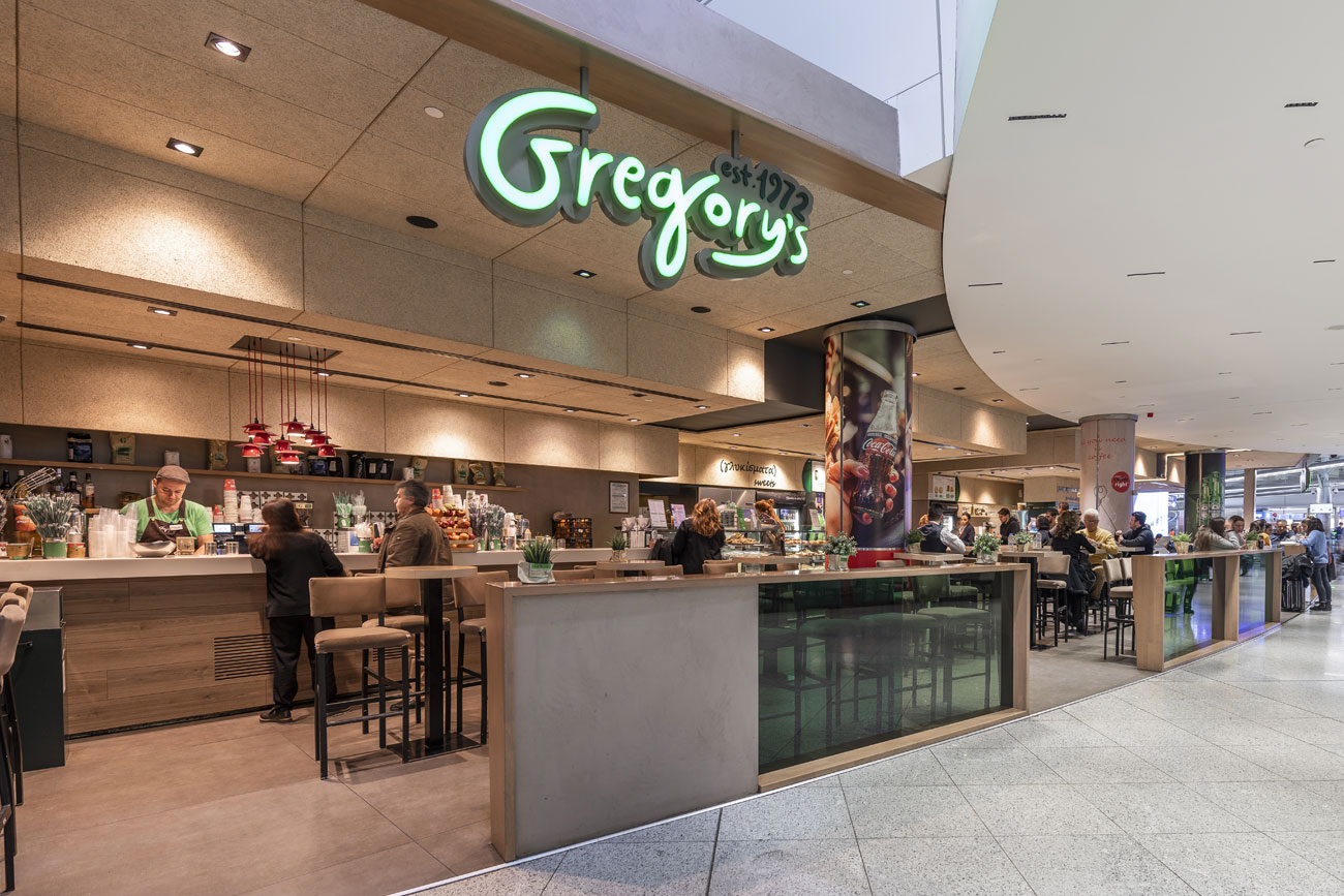Reliable LED Signage for Gregory's Greek coffee chain (Neon led - VNL-F16-F)